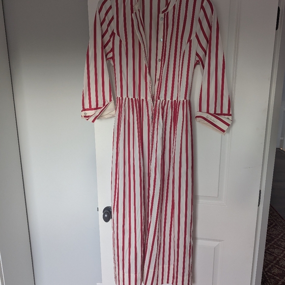 Red & White Stripe Maxi Dress 🍒 | Designer Luis Trenker - Picture 7 of 8